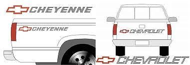 Chevy Cheyenne Truck Heckklappe & Nachttaste - Chevrolet