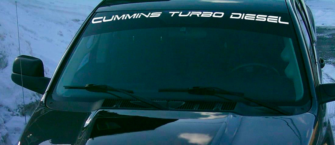 Aufkleber für Ram Truck Cummins Turbo Diesel Windschutzscheibe Vinylaufkleber