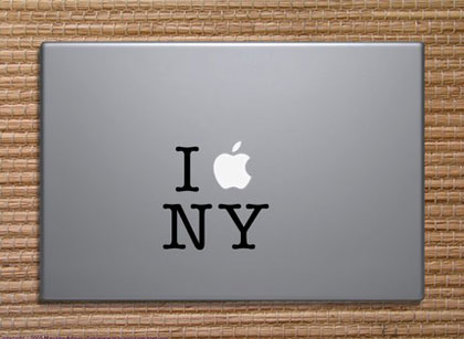 Ich liebe New Yorker MacBook -Aufkleber Aufkleber