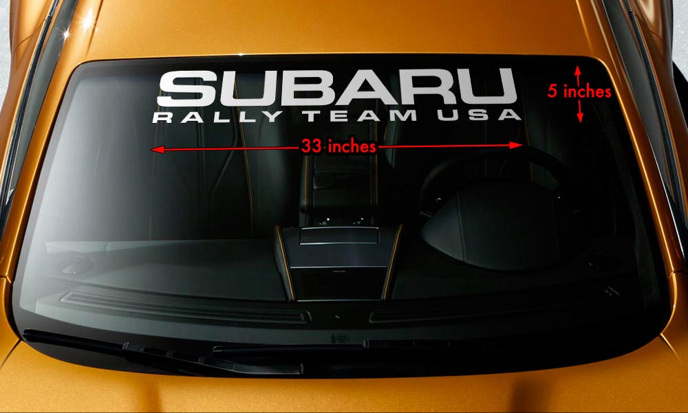SUBARU RALLY TEAM USA WRX STI WRC Windschutzscheiben-Banner, Vinyl-Aufkleber, 33 