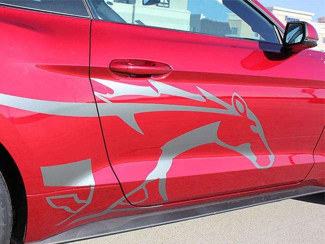 Side Horse STEED Vinyl Graphic Pony Stripe Decal Vinyl passend für 2015 Ford Mustang