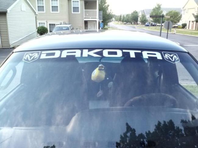 Fenster Windschutzscheibe Banner Aufkleber Aufkleber für Dodge Dakota Ram Vinyl