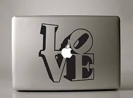 Liebe MacBook -Aufkleber Aufkleber