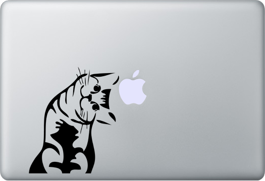 Meow Cat MacBook -Aufkleber Aufkleber