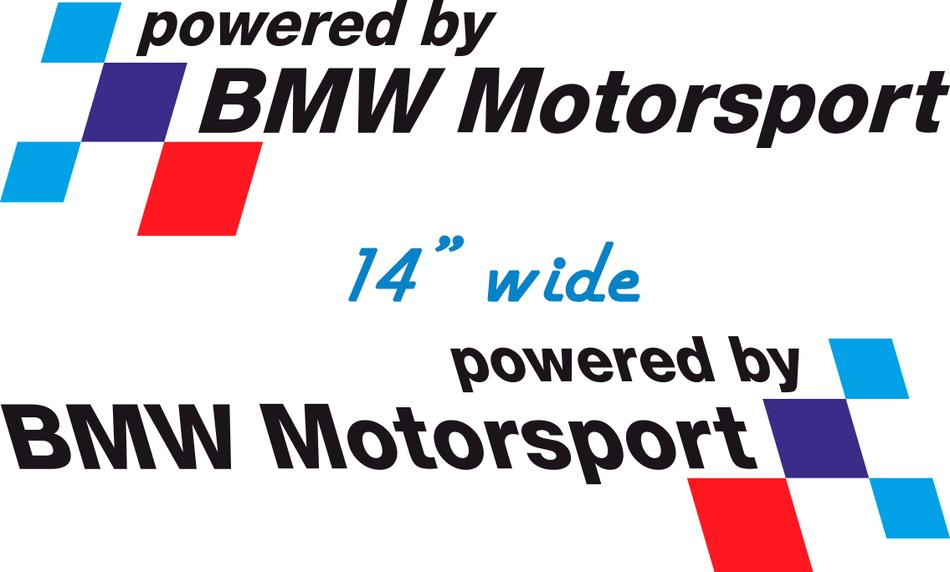 Paar BMW powered by BMW Motorsport Aufkleber Aufkleber M3 M6 M5 M4 e92 e46 e36