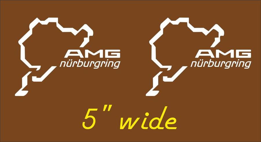 Paar AMG Nürburgring Ring Fenster Karosserie Racing Vinyl Aufkleber Aufkleber 5,5