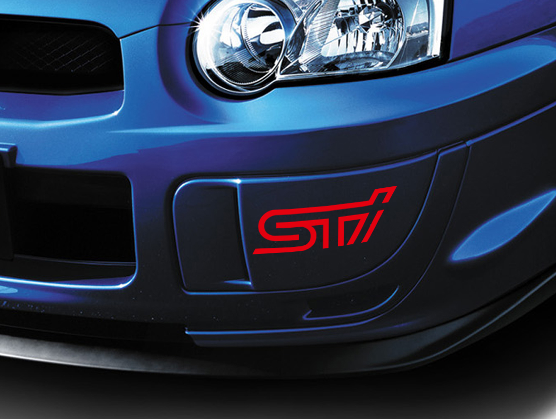 2x STI Subaru Tecnica International Motorsports Racing Vinyl Aufkleber passend für Impreza BRZ WRX Legacy