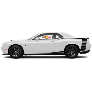 Für 2015-2018 Dodge Challenger Reverse C Stripe Seitenstreifen-Abziehbilder auf der Rückseite
