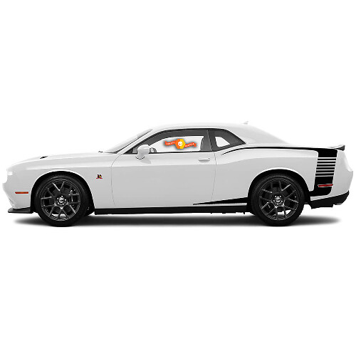 Reverse C Heck Kotflügel Seitenstreifen Aufkleber Kit für Dodge Challenger 2015-2018