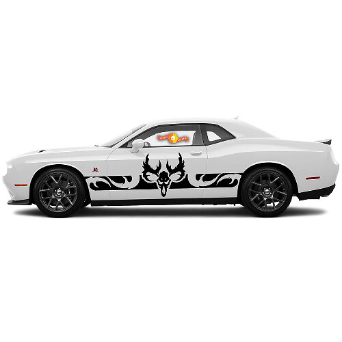2 Seiten Dodge Challenger Ram Skull Side Vinyl Decals Grafikaufkleber
