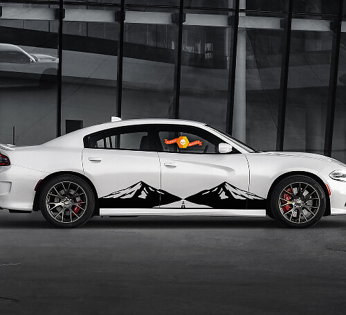 2 Seiten Dodge Charger Mountain Road Seiten-Vinyl-Aufkleber Grafik-Aufkleber
