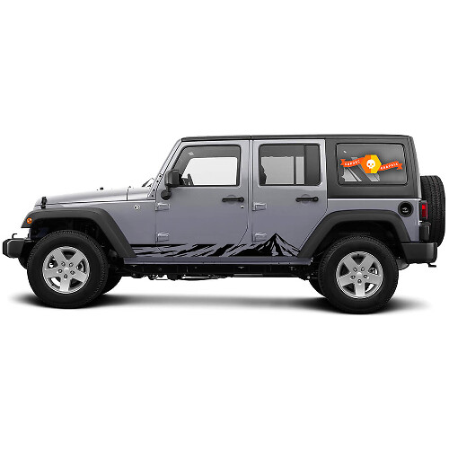 Mountain Style Seiten-Vinylaufkleber-Set für Jeep Wrangler