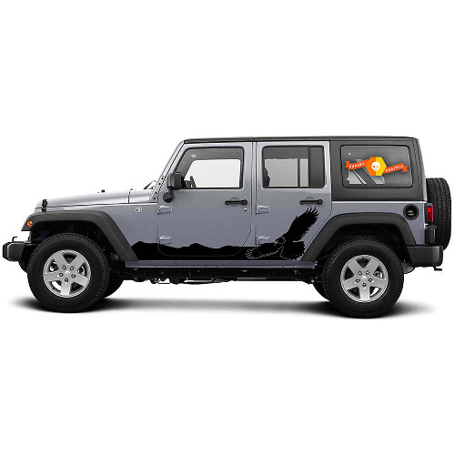 Bald Eagle Mountain Side Vinyl-Aufkleber für Jeep Wrangler