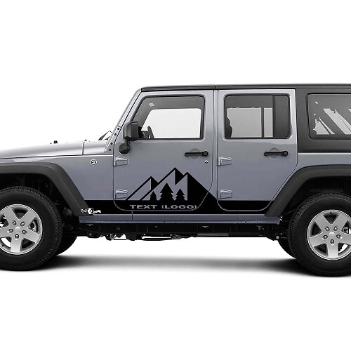 Individuelle Bergseiten-Vinylaufkleber für Jeep Wrangler