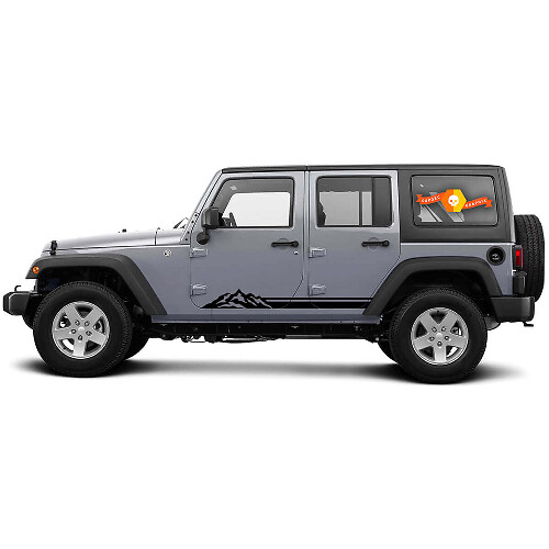 Mountain Rocker Seitenverkleidungs-Vinylaufkleber für Jeep Wrangler CJ TJ JK JKU JL JLU