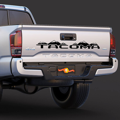 Toyota Tacoma Heckklappe Streifen -Heckklappen -Aufkleber -Grafik -Vinylaufkleber
