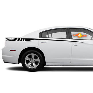 Für 2015-2018 Dodge Charger Strobe Bodyline Seitenstreifen-Aufkleber für das hintere Viertel
