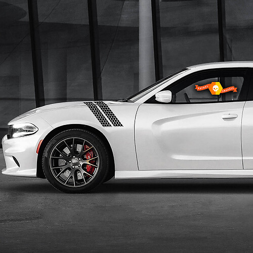 Individuelle Scatpack Wabengitter Kotflügel-Streifen 2 für Dodge Charger