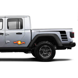 Aufkleber-Grafik-Vinyl-Streifen für das hintere Seitenbett für Jeep Gladiator JP 2019 2020 2021
