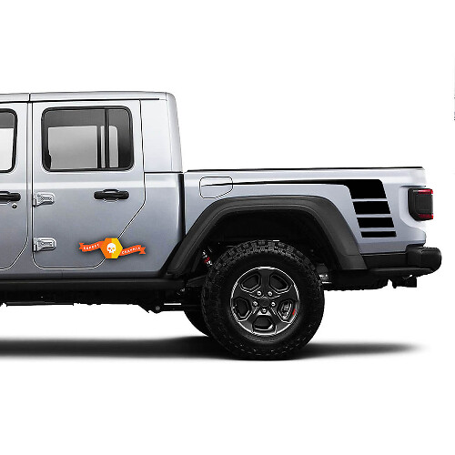 Aufkleber Grafik Vinyl hinten Seitenbett Streifen für Jeep Gladiator JP 2019 2020 2021
