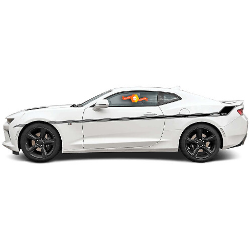 Classic Stripes Individuelles Textseiten Vinyl-Aufkleber-Set für Chevy Camaro 2016-17