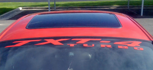 Individuelle Schrift & Turbo-Beschriftung Windschutzscheiben-Vinylaufkleber für Dodge Charger