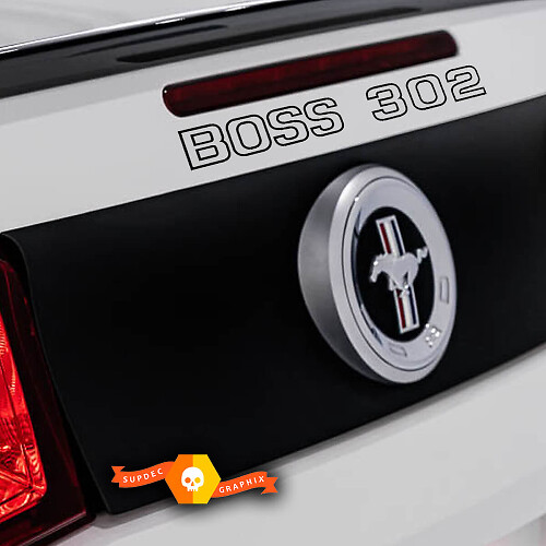 Hinterer Kofferraum Vinyl-Aufkleber Decals 2 für Ford Mustang Boss 302 2015-2019