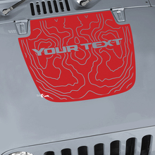 Jeep Wrangler Graphics Kit Vinyl Wrap Sticker Aufkleber Blackout Contour Map Hood Sticker Aufkleber
 2