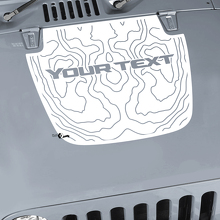 Jeep Wrangler Graphics Kit Vinyl Wrap Sticker Aufkleber Blackout Contour Map Hood Sticker Aufkleber
 3
