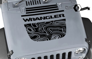 Jeep Wrangler Graphics Kit Vinyl Wrap Aufkleber Blackout Contour Map Hood Split Strobe Stil Aufkleber

