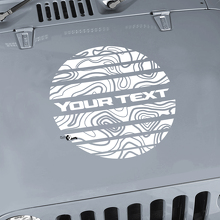Jeep Wrangler-Grafikkit, Vinyl-Aufkleber, Blackout-Konturkarte, Kreis-Strobe-Stil, Aufkleber für Motorhaube
 2