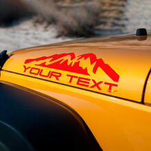 Individuelles Schriftzug Mountains Motorhauben Vinyl-Aufkleber-Set für Jeep Wrangler_2