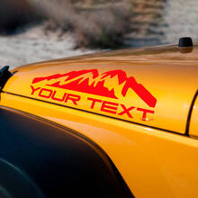Individuelles Schriftzug Mountains Motorhauben Vinyl-Aufkleber-Set für Jeep Wrangler_2