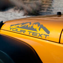 Individuelles Schriftzug Mountains Motorhauben Vinyl-Aufkleber-Set für Jeep Wrangler_3