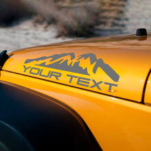 Individuelles Schriftzug Mountains Motorhauben Vinyl-Aufkleber-Set für Jeep Wrangler_3