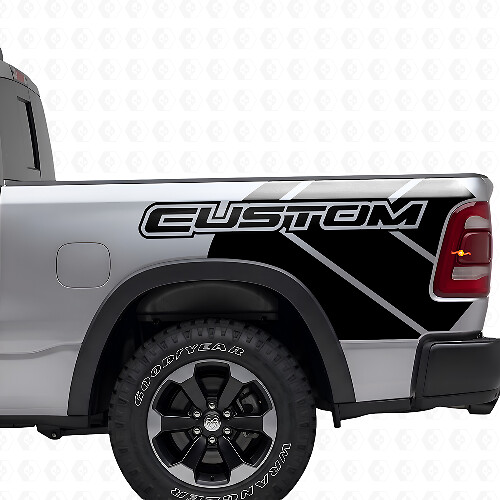 Dodge Ram Rebel Grunge Logo LKW Ladefläche Vinyl Aufkleber Aufkleber Grafik
