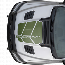 Maßgeschneideter Strobe Motorhauben-Vinyl-Aufkleber für Dodge Ram_3
