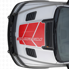 Maßgeschneideter Strobe Motorhauben-Vinyl-Aufkleber für Dodge Ram_4