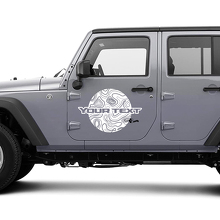 2 Jeep Wrangler-Grafikkit, Vinyl-Aufkleber, Konturkarte, Türkreis-Aufkleber
 2