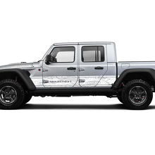 Jeep Gladiator Seite Seitentür einzigartiger Aufkleber Konturkarte Vinyl-Aufkleber Grafik-Kit für JT 2018–2021 benutzerdefinierter Text
 2