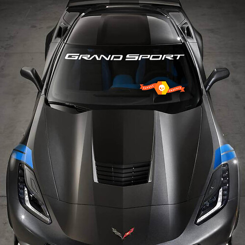 Chevy Corvette Grand Sport Windschutzscheibe Vinyl Aufkleber Aufkleber Fahrzeug Logo
