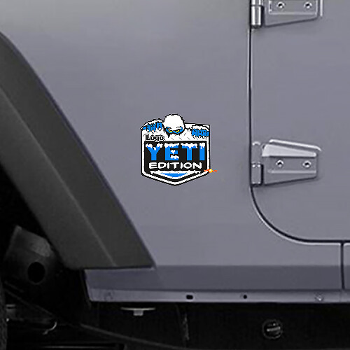 Custom Logo Yeti Edition Seiten-Vinylaufkleber für Jeep Wrangler Rubicon