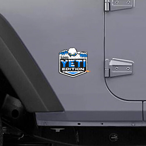 Custom Logo Yeti Edition Seiten-Vinylaufkleber für Jeep Wrangler Rubicon