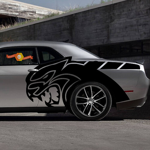 Paar SRT Hellcat-Aufkleber für Dodge Challenger-Seiten-Vinyl-Aufkleber
