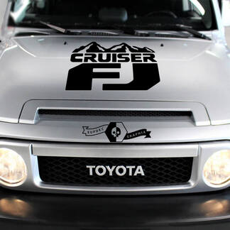 Toyota FJ Cruiser Mountains Motorhaubenaufkleber Aufkleber
