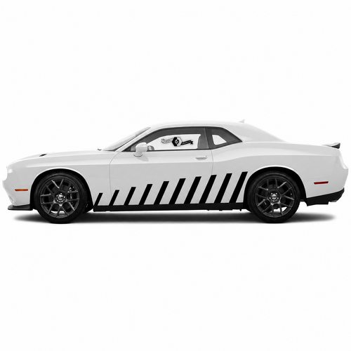 Sloped Hatch Stripe Pair Seitenschweller Vinylaufkleber für Dodge Challenger Hellcat