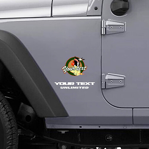 Individuelles Text- & Logo-Vinyl-Aufkleber-Set für Jeep Wrangler CJ