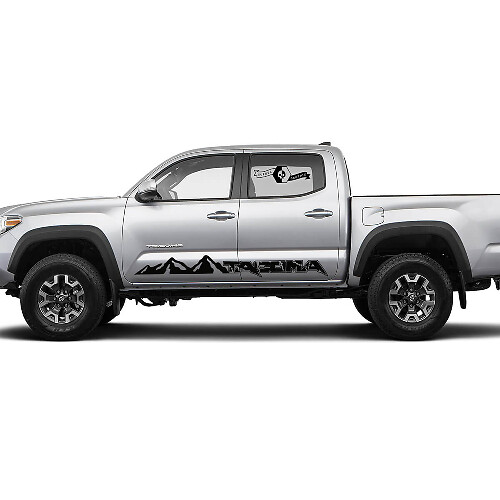 Paar Streifen für Tacoma Side Rocker Mountains Raptor Style Panel Vinyl Aufkleber passend für Toyota Tacoma

