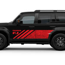 Seitentopografische Karte FJ Cruiser Türen Streifen Aufkleber Aufkleber für Toyota FJ Cruiser
 2