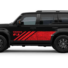 Topografische Karte Stil Seiten Tür Vinyl Aufkleber Sticker für Toyota FJ Cruiser_2